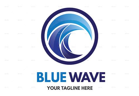 Blue Wave Logo Template by mollusca | GraphicRiver