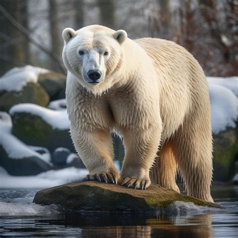 Premium AI Image | Polar bear wild life photography hdr 4k