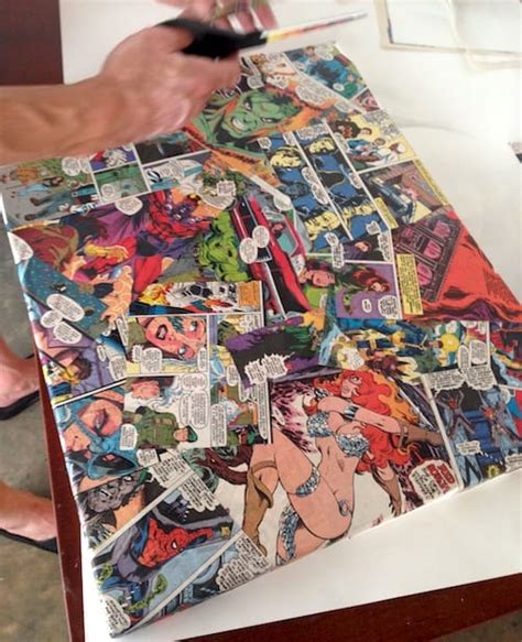 Comic Book Craft: DIY Superhero Canvas - Mod Podge Rocks