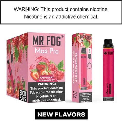 Mr Fog Max Pro for Wholesale, 5ml 600mAh 1700puffs Disposable Vapes