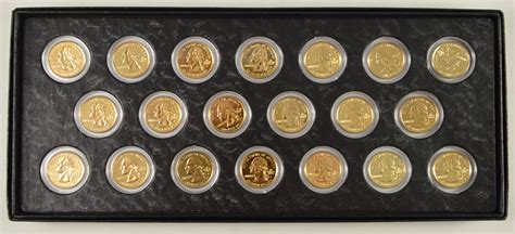 Historic Coin Collection - (20) Gold Plated 1999-2005 State Quarters ...