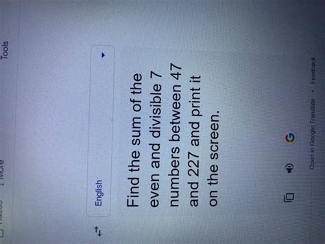 Solved Find the sum of the even and divisible 7 numbers | Chegg.com