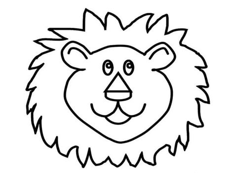 Lion Face coloring pages - ColoringLib