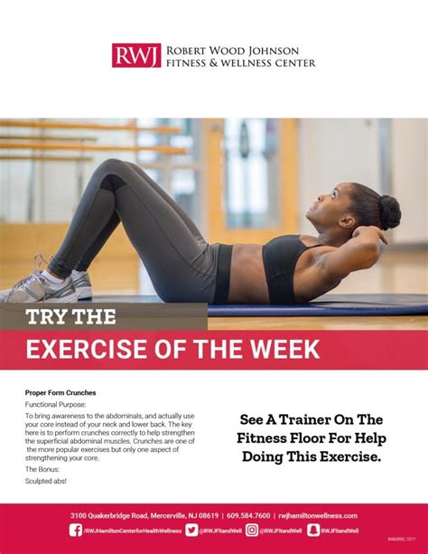 Try the Exercise of the Week: Proper Form Crunches - RWJ Fitness and Wellness Center - Hamilton