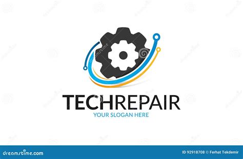 Tech Repair Logo stock vector. Illustration of business - 92918708