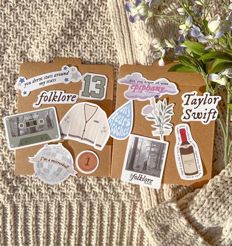 Taylor Swift Inspired Folklore Sticker Pack 13 Pc BONUS - Etsy Canada