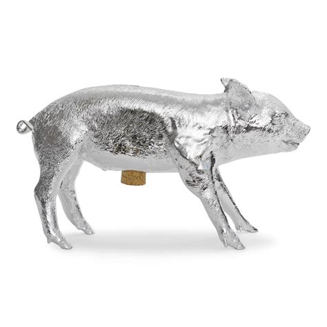 Reality Bank in the Form of a Pig, Silver Chrome - Gessato Design Store