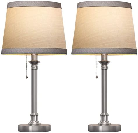 Oneach Modern Table Lamp Set of 2 for Bedroom Living Room Bedside Night ...