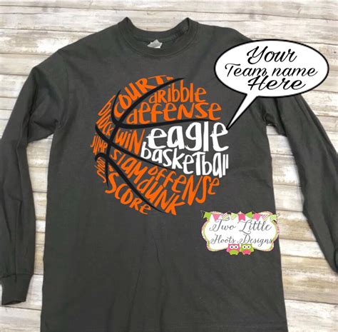 Basketball Personalized Long Sleeve Tee Basketball Team Name | Etsy