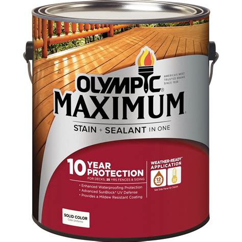 Olympic MAXIMUM Tintable Base 2 Solid Exterior Stain and Sealer (Actual Net Contents: 114-fl oz ...