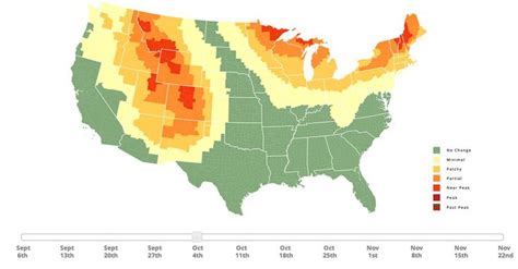 This Map Will Show You When to See Peak Fall Foliage Across the U.S. | Fall foliage map, Foliage ...