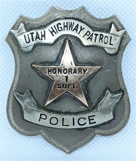 Honorary Superintendent, Utah Highway Patrol (SALT LAKE STAMP CO)