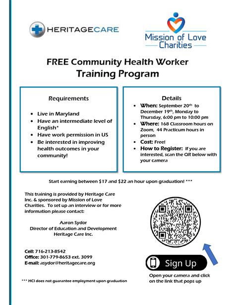 Free Community Health Worker Training Program | Mission of Love ...