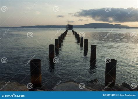 The Jetty Construction Process Stock Image | CartoonDealer.com #209394211