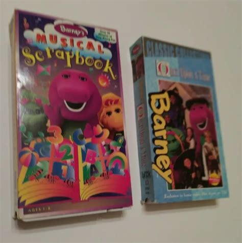 BARNEY MUSICAL SCRAPBOOK/ONCE Upon a Time (VHS, 2000, Classic) Purple Dinosaur £18.95 - PicClick UK