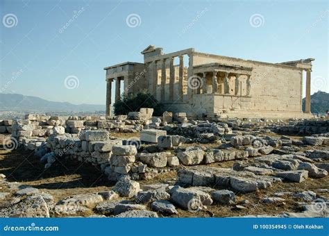 The Erechtheion or Erechtheum Stock Image - Image of athena, athens: 100354945