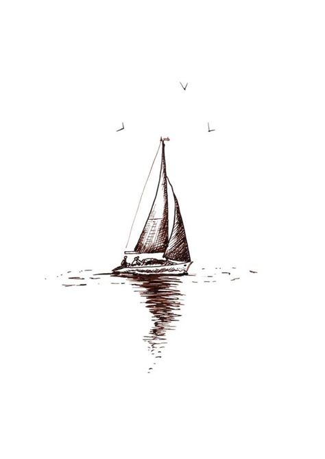 Marina Drawing | Sailboat art drawing, Sailboat drawing, Sailboat art