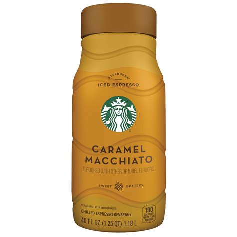 Starbucks Iced Espresso Caramel Macchiato Premium Iced Coffee Drink, 40 oz Bottle - Walmart.com