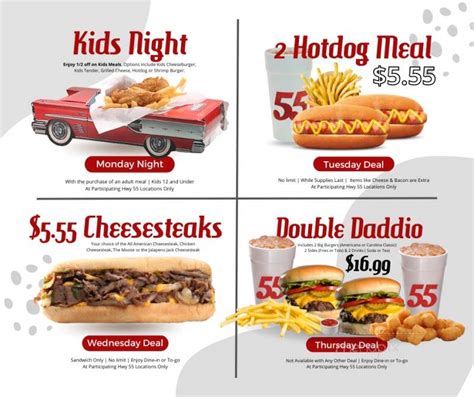 Menu of Hwy 55 Burgers Shakes & Fries in Zachary, LA 70791