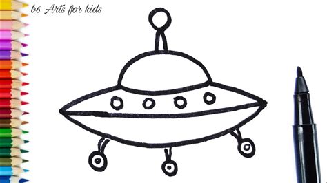 How To Draw Spaceship Easy - YouTube