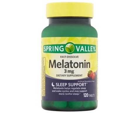 Melatonina 3mg FD 120 tablets morango SPRING Valley - PL Suplementos