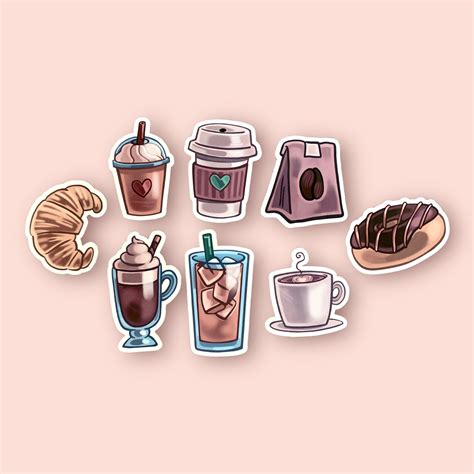 Cute Coffee Sticker Set Coffee Lover Gift Planner Stickers - Etsy