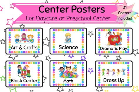 Center Signs for Daycare or Preschool Classrooms 31 PDF - Etsy