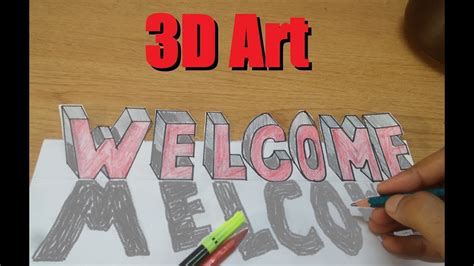 How to Make 3D Word WELCOME | 3D Words Making Tutorial | Learn 3D Art ...