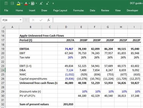 Dcf Model Excel Template