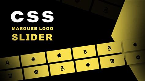 How To Make CSS Marquee Logo Slider with Auto play - YouTube