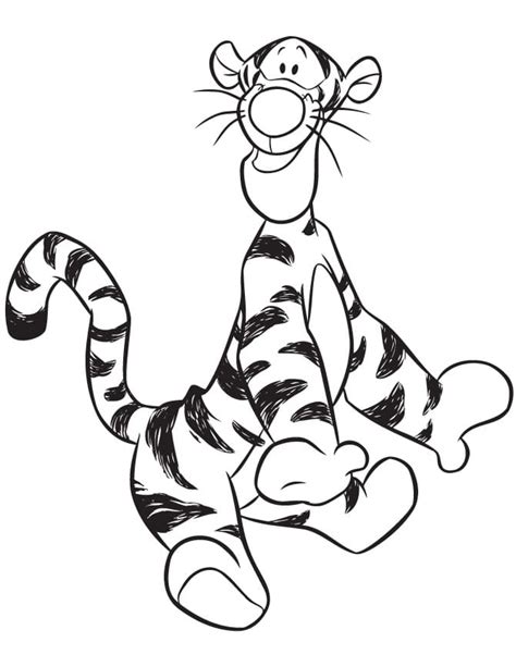 Tigger is Smiling Coloring Page - Free Printable Coloring Pages for Kids