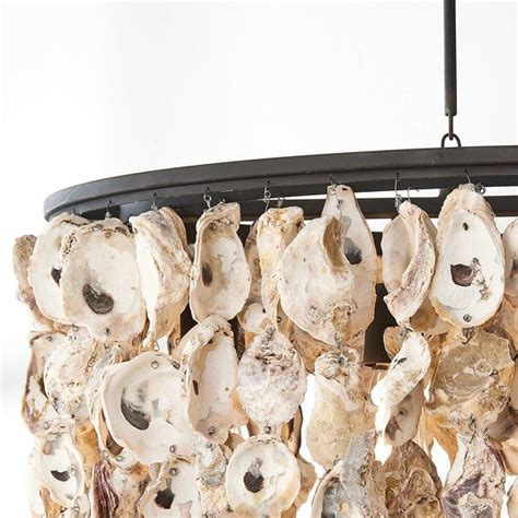 Seaside Oyster Shell Chandelier | Shell chandelier, Shell crafts diy, Diy string lights