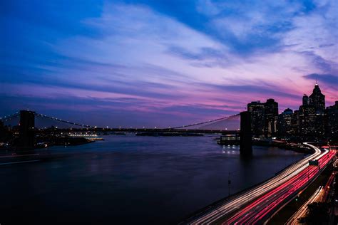 wallpaper new york, usa, night, night city, road, buildings HD : Widescreen : High Definition ...