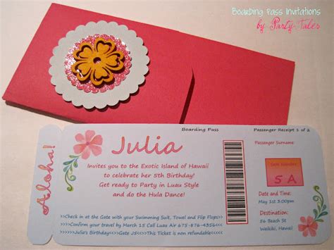 Party-Tales: ~ Tutorial ~ DIY How to make a Boarding Pass Invitation