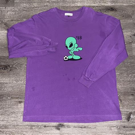 Gosha Rubchinskiy Men's Purple and Green T-shirt | Depop