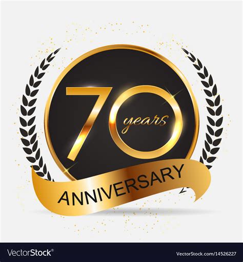 Template 70 years anniversary Royalty Free Vector Image