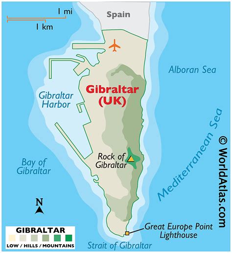 Mapas de Gibraltar - Atlas del Mundo