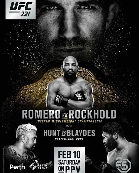 UFC221 official updated poster. #mma #ufc” | Sport de combat, Arts martiaux, Ufc