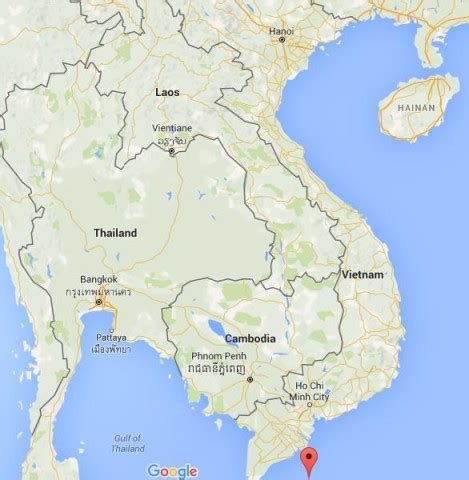 Where is Con Dao Island on map of Vietnam