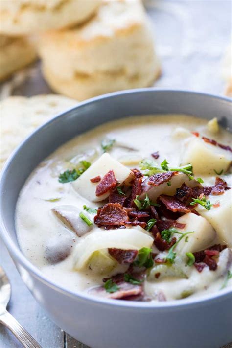 Creamy Cheddar Bacon Potato Soup - Easy Peasy Meals