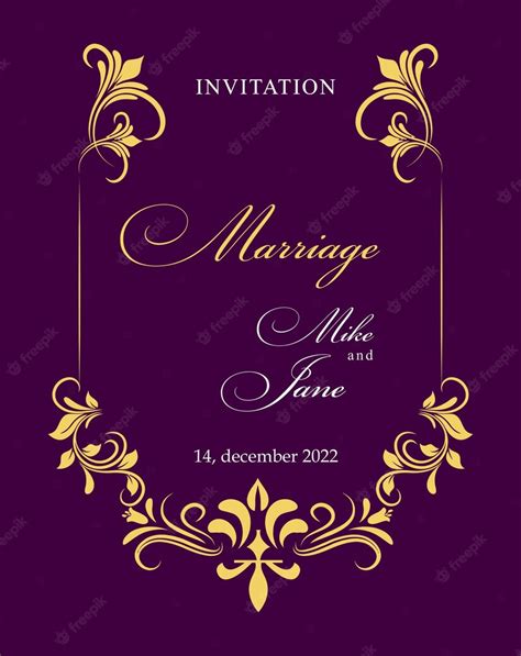 Premium Vector | Wedding invitation Floral Border Color vector