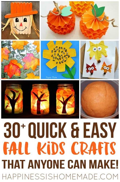 30+ Quick and Easy Fall Kids Crafts that Anyone Can Make