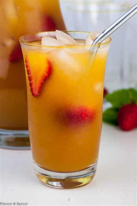 Peach Ginger Iced Tea - Flavour and Savour