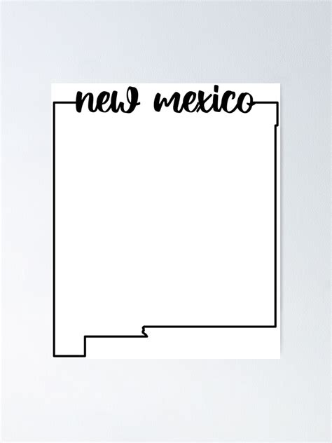 "New Mexico State Outline" Poster for Sale by EvolvClothing | Redbubble