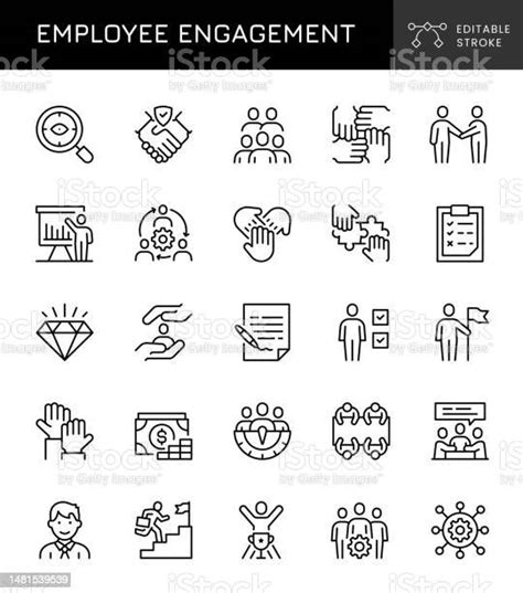 Employee Engagement Icons Stock Illustration - Download Image Now ...