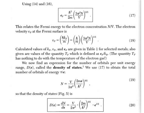 Density of states for free electron confined to a volume - Physics Stack Exchange