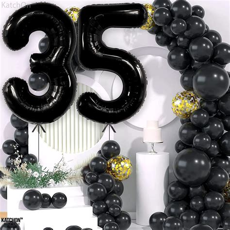 Buy Giant, 35 Balloon Numbers Black - 40 Inch, 35 Birthday Decorations for Men | 35th Birthday ...