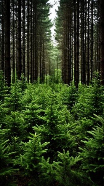 Premium AI Image | Conifer forest stock UHD wallpaper