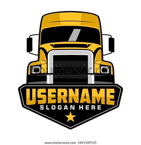 Semi Truck Logo Design Vector Stock Vector (Royalty Free) 1845189535 ...