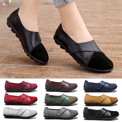 LL Orthopedic PU Leather Loafers Soft Sole Casual Flats Shoes for Women Students @PH | Shopee ...